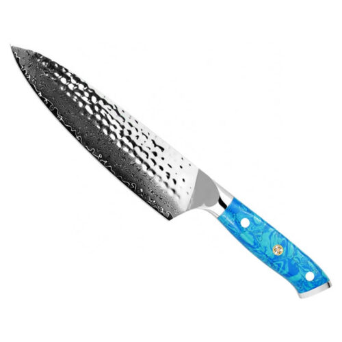 8 inche Turquoise handle Damascus chef knife