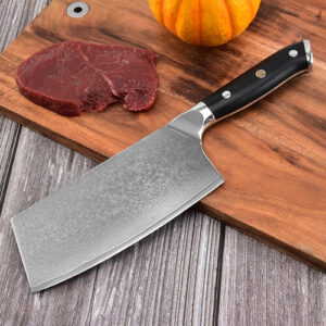 G10-handle-Damascus-chopping-knife