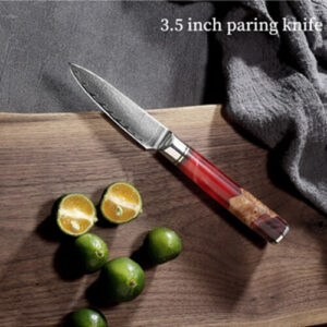 red resin damascus paring knife wholesale