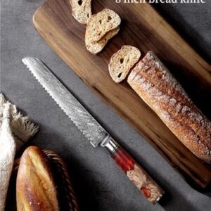 wholesalebestknife-red-resin-bread-knife