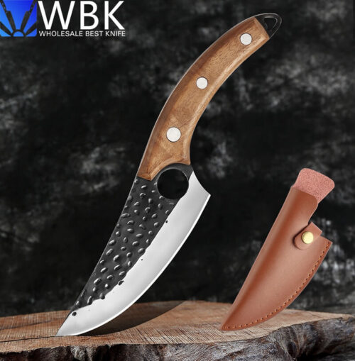 high carbon forged boning knife rose wood