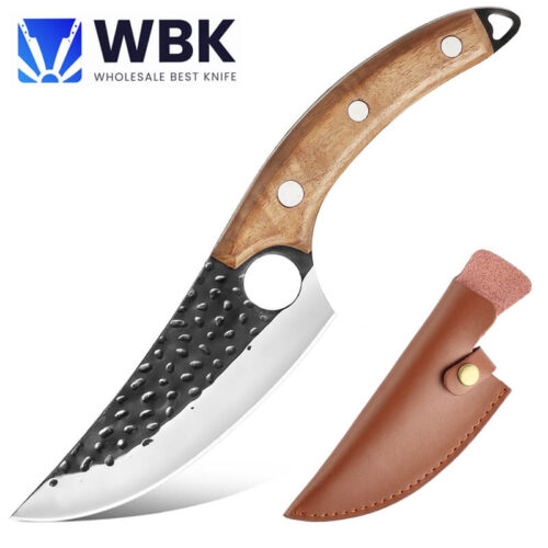 High Carbon Steel Handmade Forged Boning Knife - Rose Wood - Image 3