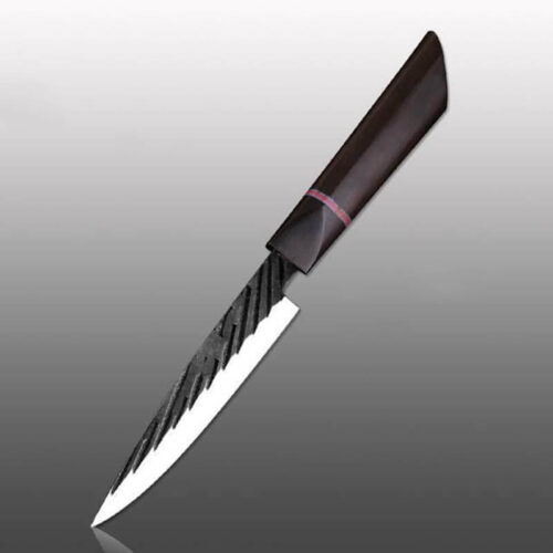 440C-steel-scallop-pattern-ebony-handle-utility-knife